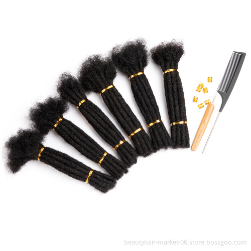 BLT wholesale artificial extension dreadlock loc extensions human hair real dreadlock men 0.6cm